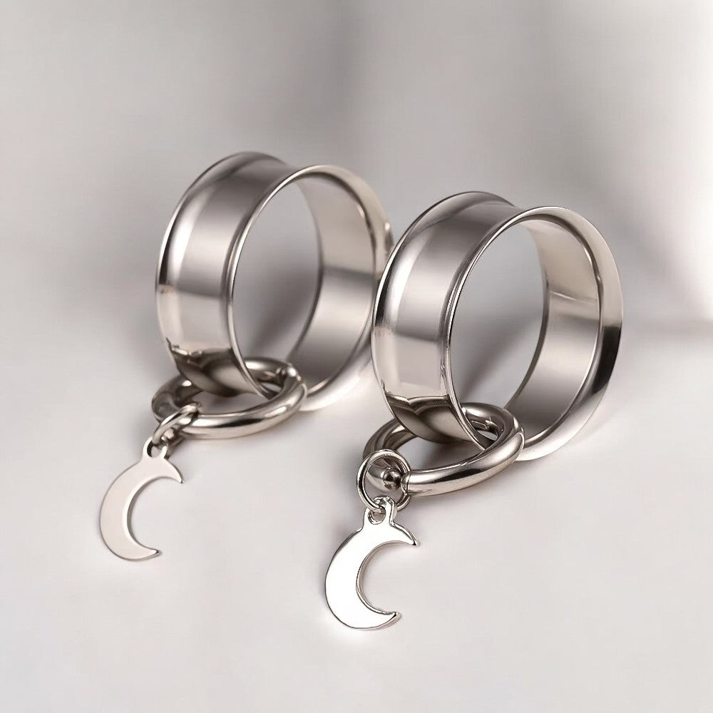 Tunnels With Attachable Moon Pendant