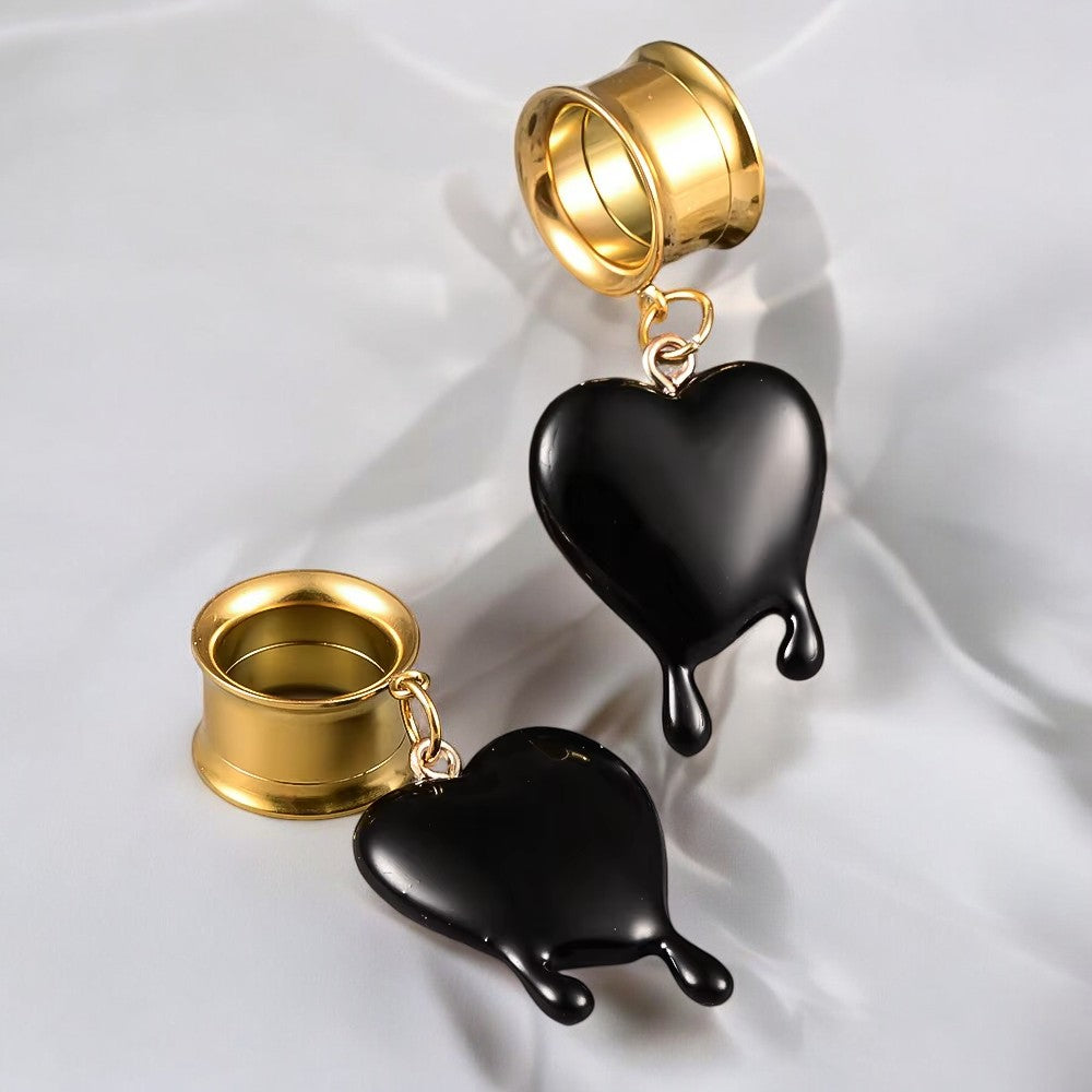 Tunnels With Dripping Heart Pendant