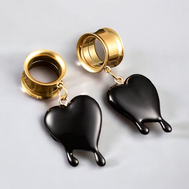 Tunnels With Dripping Heart Pendant